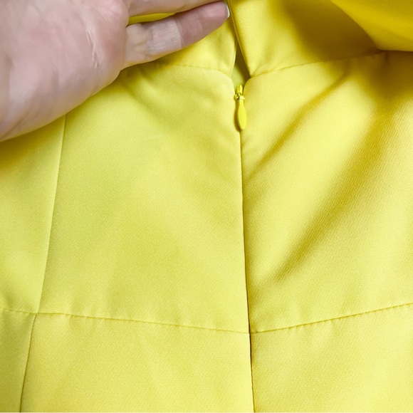 Bardot Georgia Strapless Cocktail Dress Yellow Midi Size 4 XS - Picture 5 of 5